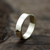 14k hammered band - 5mm