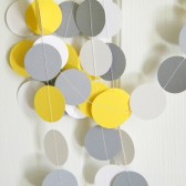 Yellow White Gray Grey Party Decoration Garland Baby or Bridal Shower 10 feet