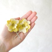 Yellow Flower Hair Pins for Bridesmaids
