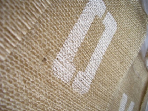 handmade burlap banner