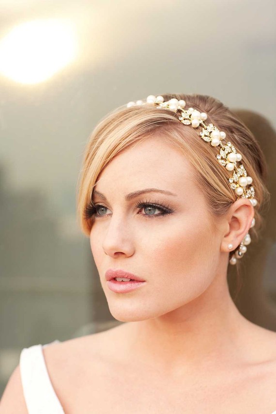 Handmade bridal headbands make a glamorous nofuss alternative to the 