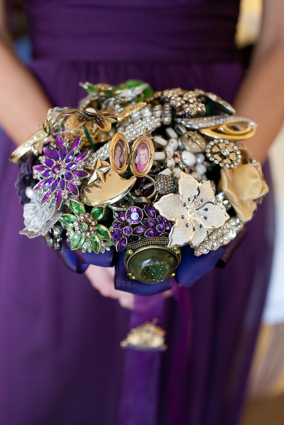 Brooch Bouquet with Locket Posted March 2 2011 by EmmalineBride 1 