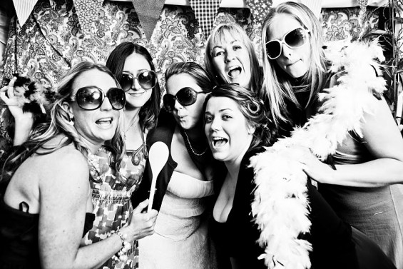 rustic wedding photo booth