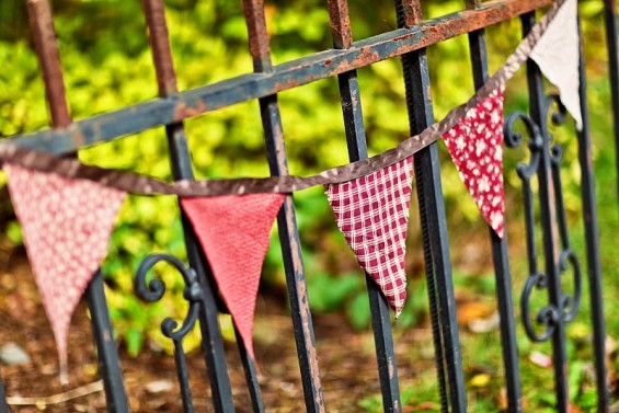 rustic wedding bunting