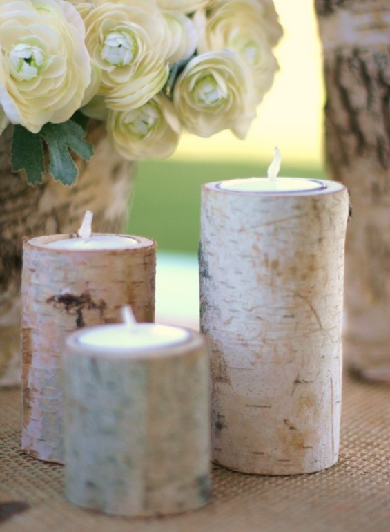 birch bark candles