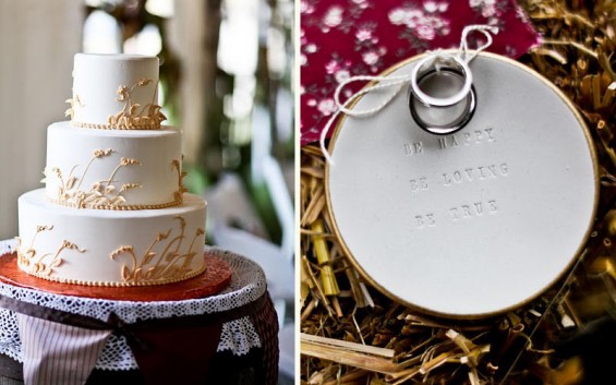 rustic wedding cake