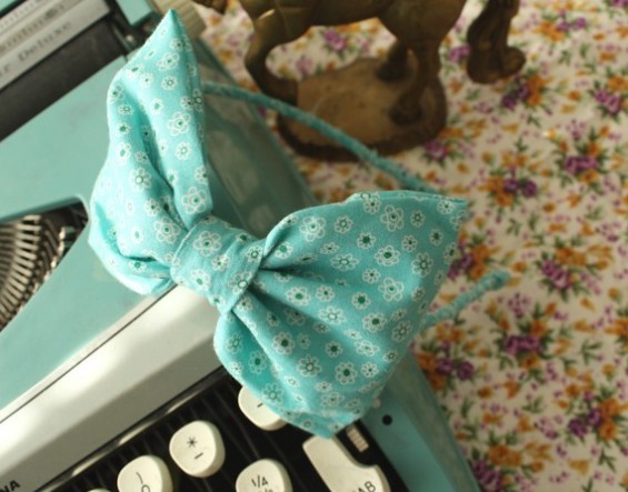 something blue floral headband