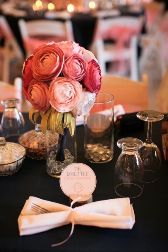 paper ranunculus centerpiece
