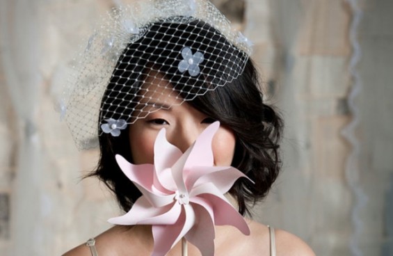 l_3067133 birdcage bridal veil with flowers