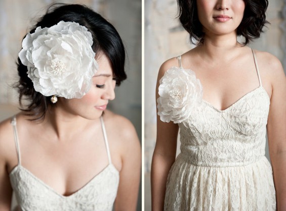 large hair bloom and brooch large hair bloom and brooch
