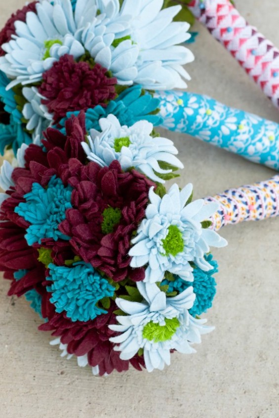 felt bridal bouquets