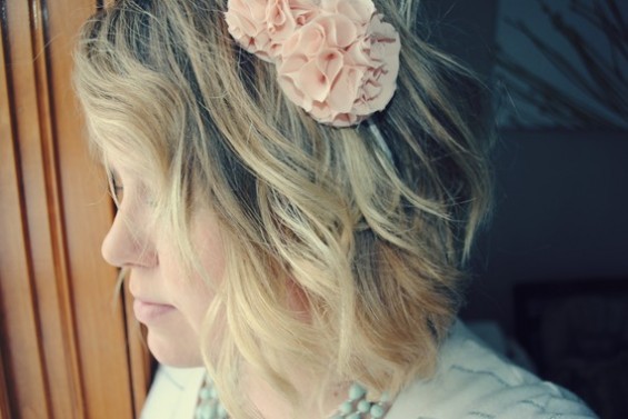 pink ruffle headband