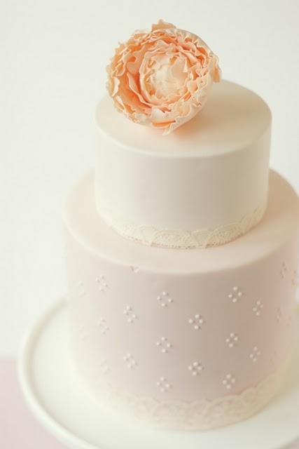 This is possibly the prettiest peony wedding cake we have ever seen