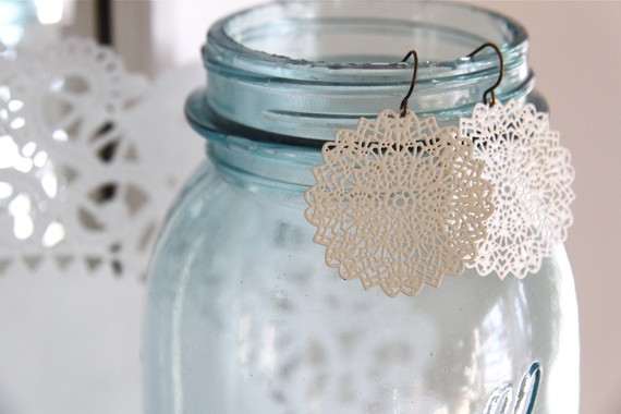 We spotted these ohsolovely lace doily earrings via Stella Bella Boutique