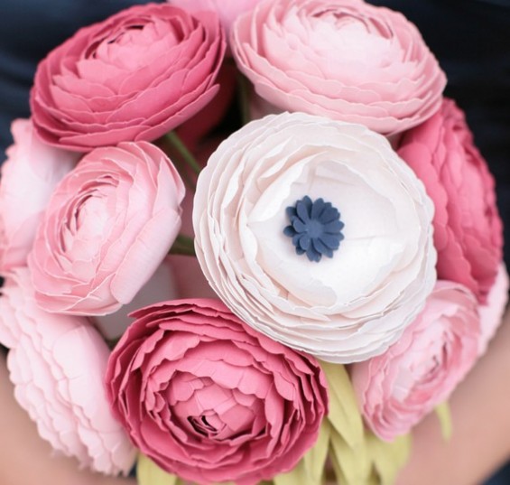 paper ranunculus bouquet