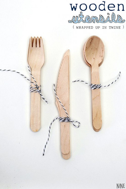 picnic wedding - wooden utensils