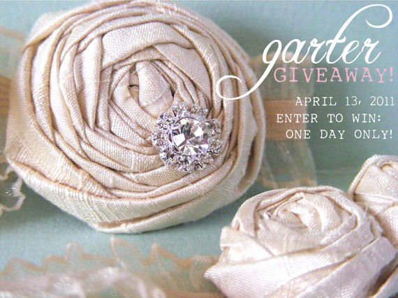 Today we're giving away a bridal garter to one lucky bride courtesy of The