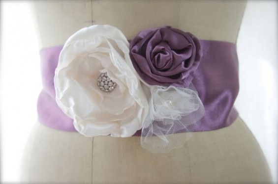 gracefullygirly purple dress sashes
