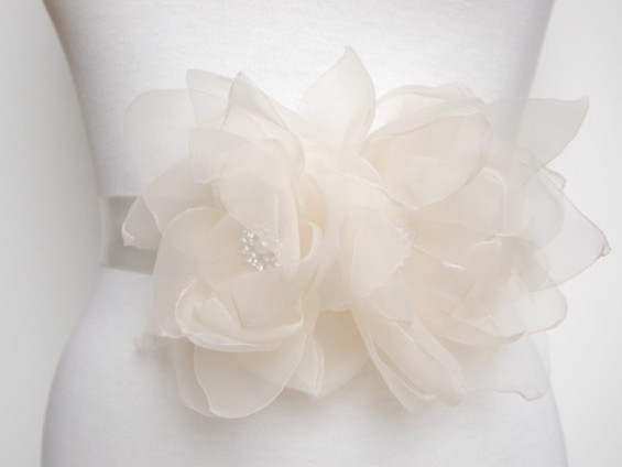 jrcastillo ivory dress sashes