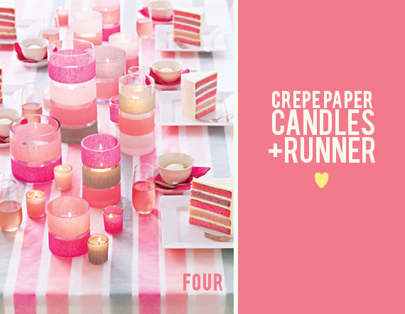 crepe paper candles runner