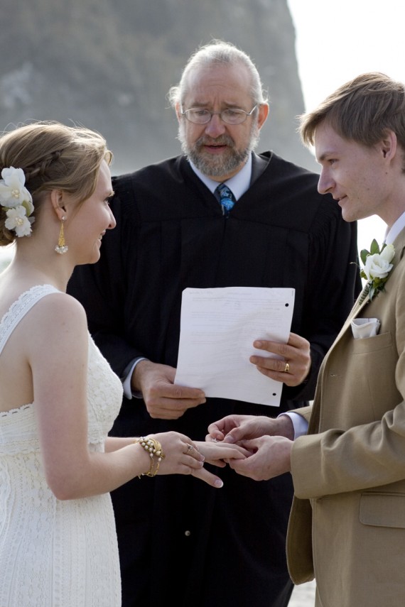 handmade beach wedding