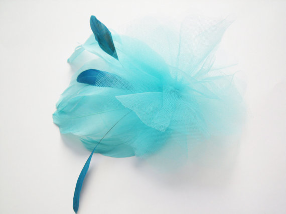 il_570xN.240297193 colorful bridal fascinators - blue hair accessory