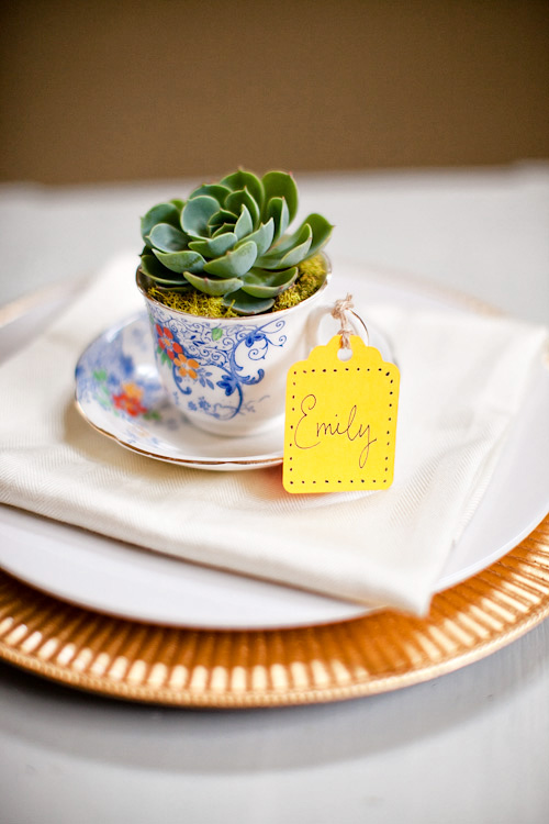 Emmaline  Favors Bride Cups vintage Succulent cups favors  in tea Tea Wedding