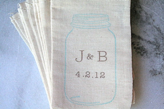 Mason Jar Wedding Favor Bags