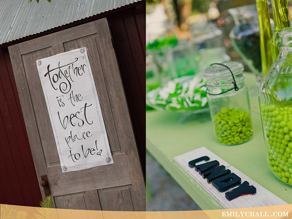 green wedding details