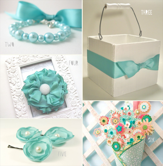 tiffany blue flower girl
