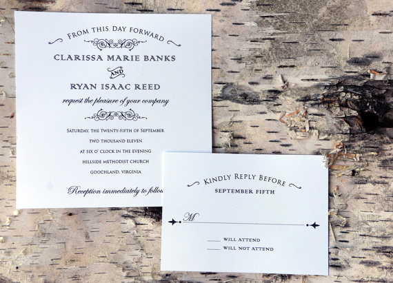 And last but not least of the three rustic wedding invites is this fall or