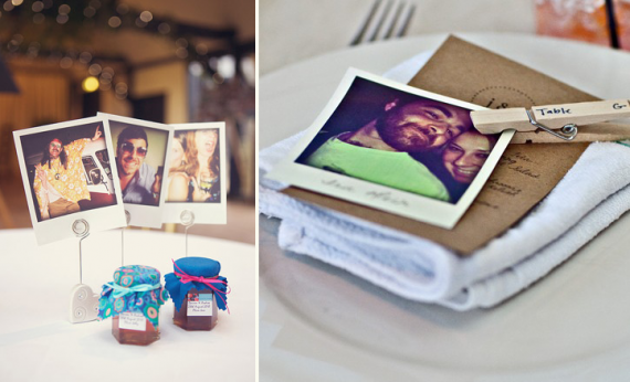 polaroid wedding ideas - polaroid place cards