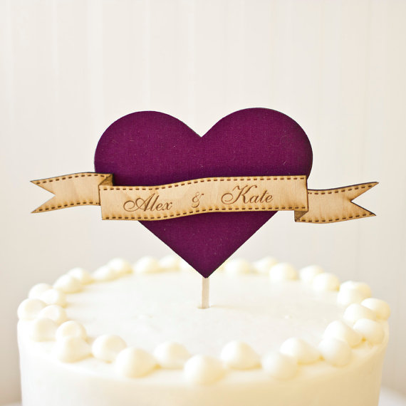 Rustic Wedding Cake Toppers
