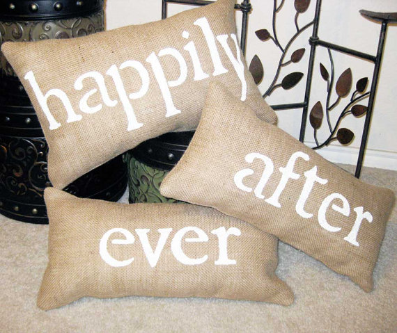 These handmade wedding pillows are crafted by Sheri Sew Sweet