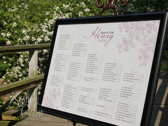 Wedding Seating Chart Giveaway
