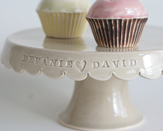 handmade wedding - cake stand personalized cake stand