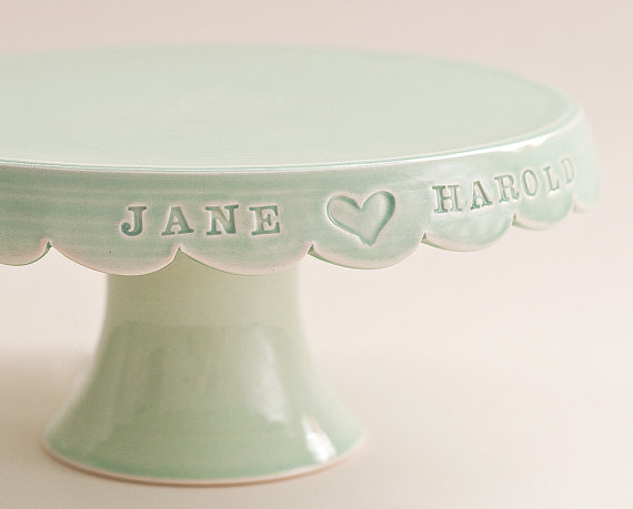 handmade wedding - cake stand personalized wedding cake stand