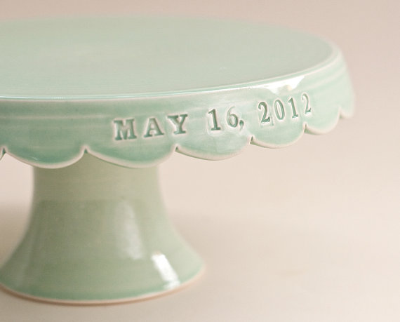 handmade wedding - cake stand personalized wedding cake stand