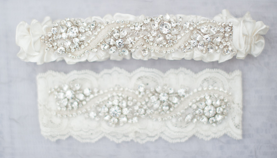 handmade wedding garters