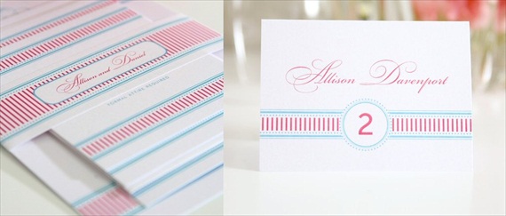 hot pink blue wedding