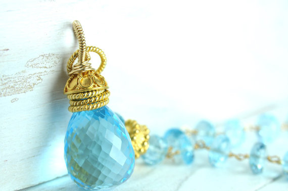 something blue beach wedding jewelry