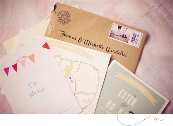 When Michelle received Esther 39s DIY wedding invitation in the mail 