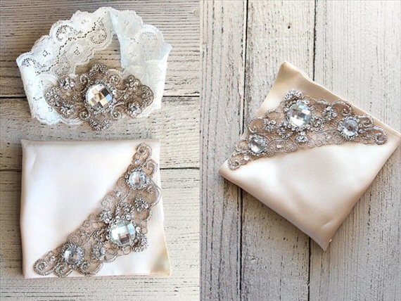 handmade wedding garters