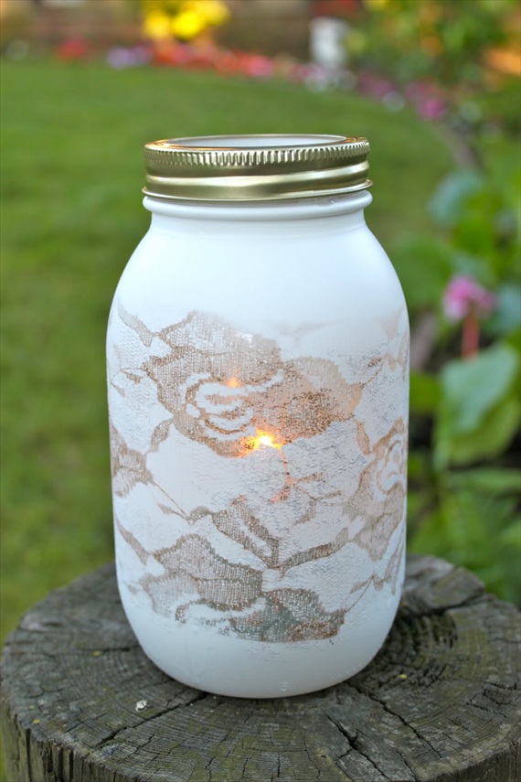 Emmaline candles  Wedding Mason for Handmade Brideâ„¢ glass painting a   Jar to jars  How Paint