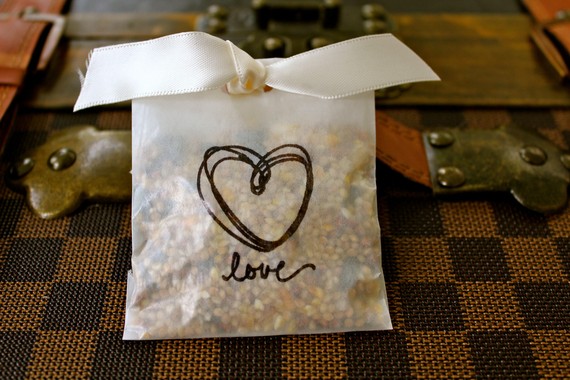 wedding bird seed bags