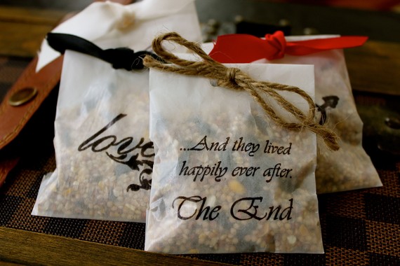 wedding bird seed bags