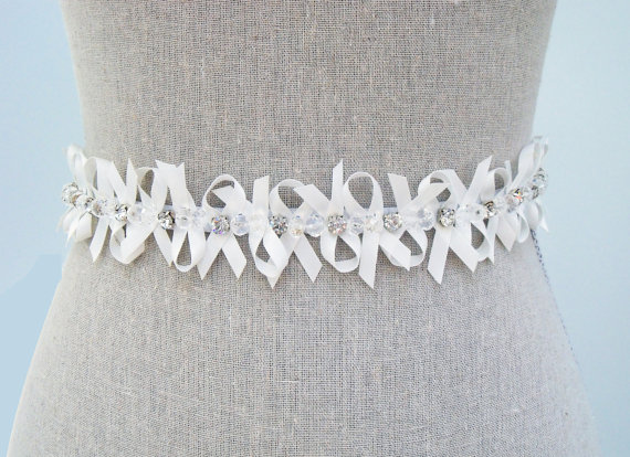 handmade wedding dress sash