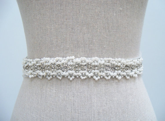 handmade wedding dress sash