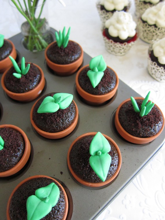 diy sprout cupcakes