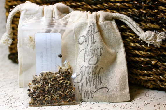 handmade wedding seed favors